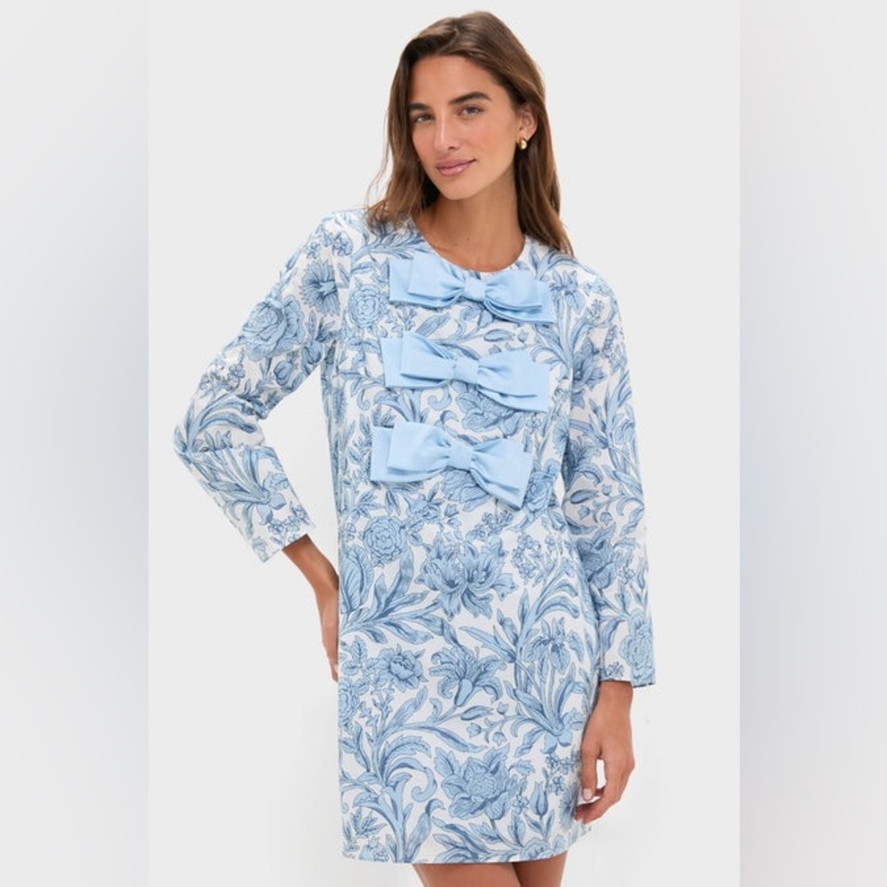 Blue Chintz Clarice Bows Dress